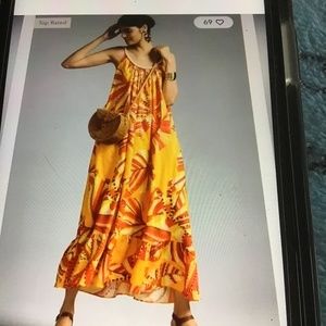 FARM Rio Vibrant Orange Maxi Dress